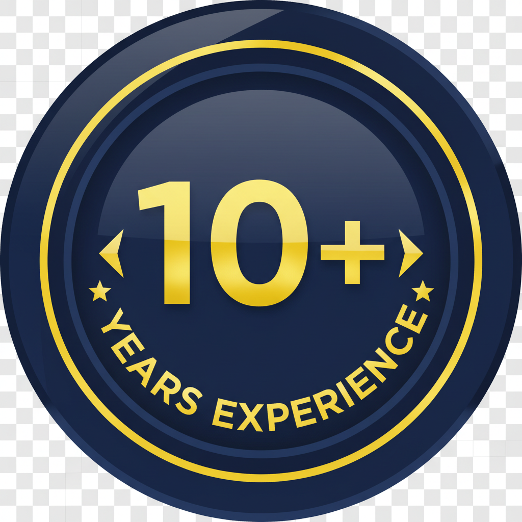 10+ Years Experience Trust Badge